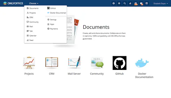 Menu personnalisé dans ONLYOFFICE