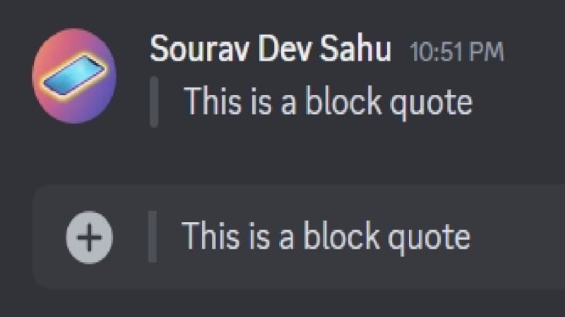 formatage de citation unique discord