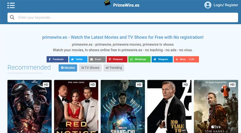 Primewire для просмотра бесплатных фильмов
