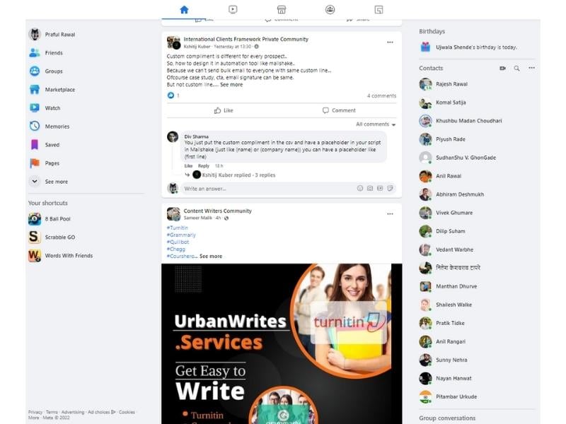 checando seu feed por postagens da pessoa que pode ter te bloqueado