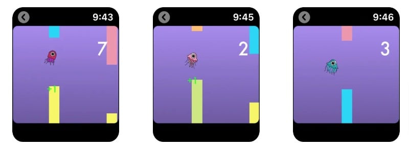jellyfish tap - juego para reloj