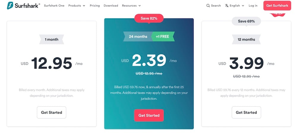 surf shark vpn para empresas