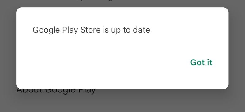 aktualisierte play store-app
