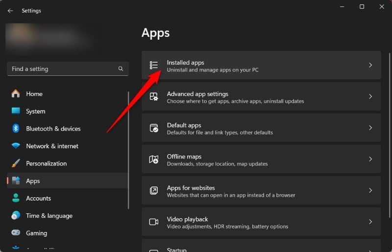 app installate windows 11