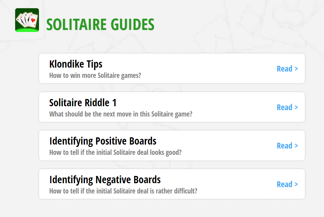 Guides de Solitaire Bliss
