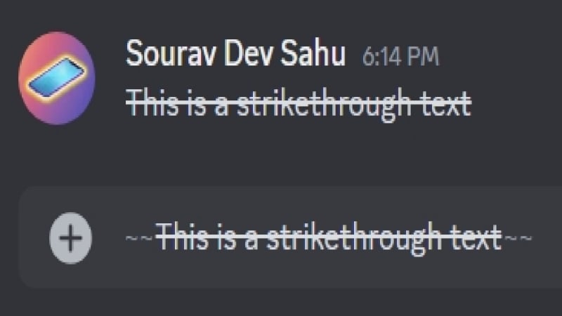 formatage de texte barré discord