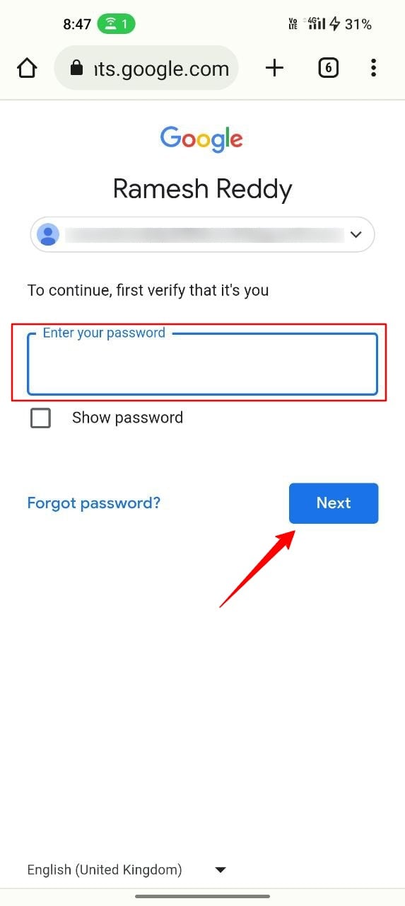 аутентификация паролем google-account