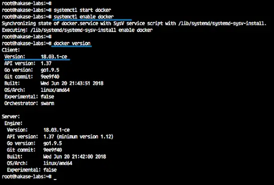 Vérifier la version de Docker