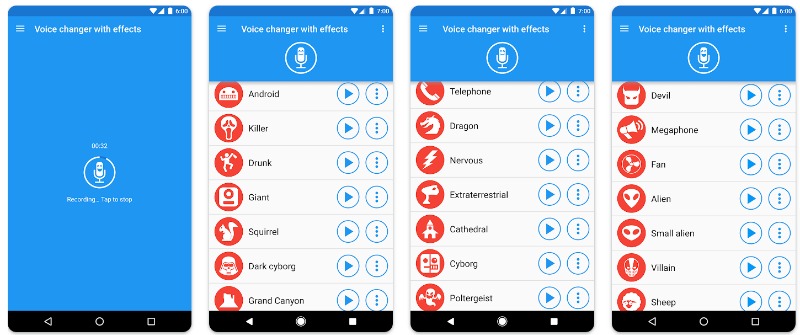 application de changement de voix pour android