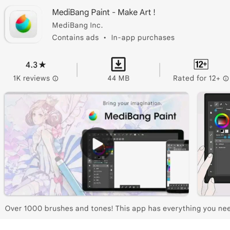medibang paint app auf chromebook