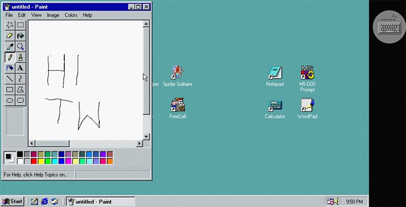 MS Paint Windows 98エミュレーター
