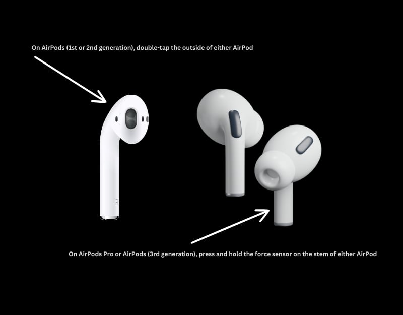 airpods come attivare siri