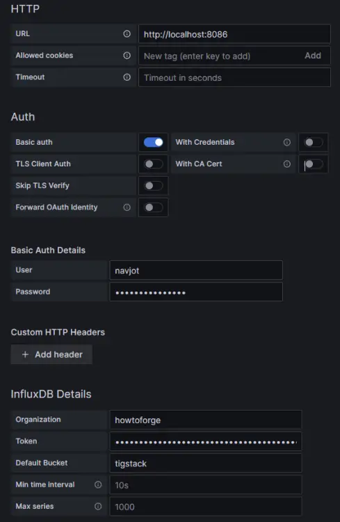 Grafana InfluxDB-Details