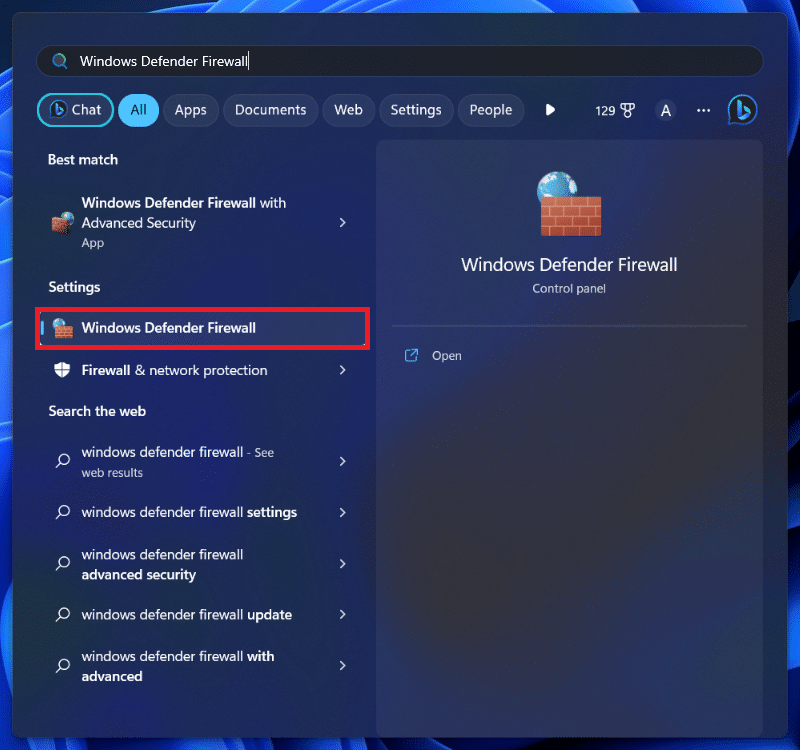 Брандмауэр Защитника Windows