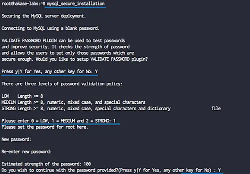 Sicurezza dell'installazione di MySQL