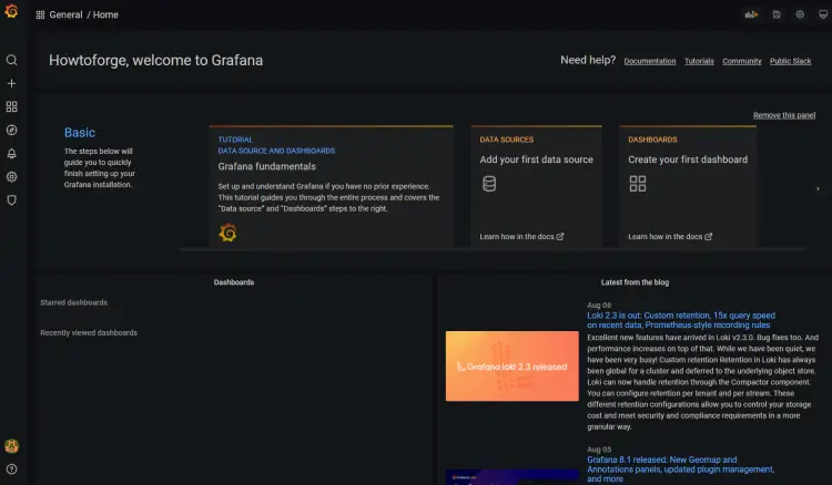 Dashboard grafana