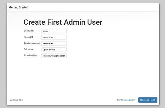 Crear usuario en Jenkins