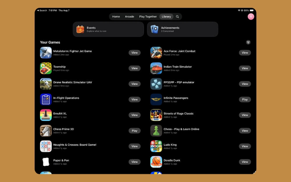 iPadOS 26 게임 앱