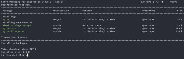 installa nginx