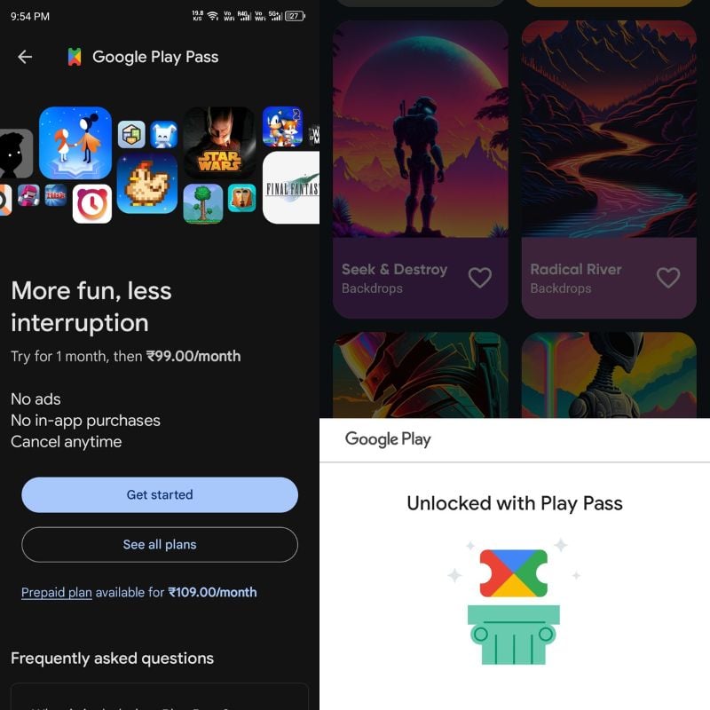 Google Play Pass-Abonnement und Vorteile