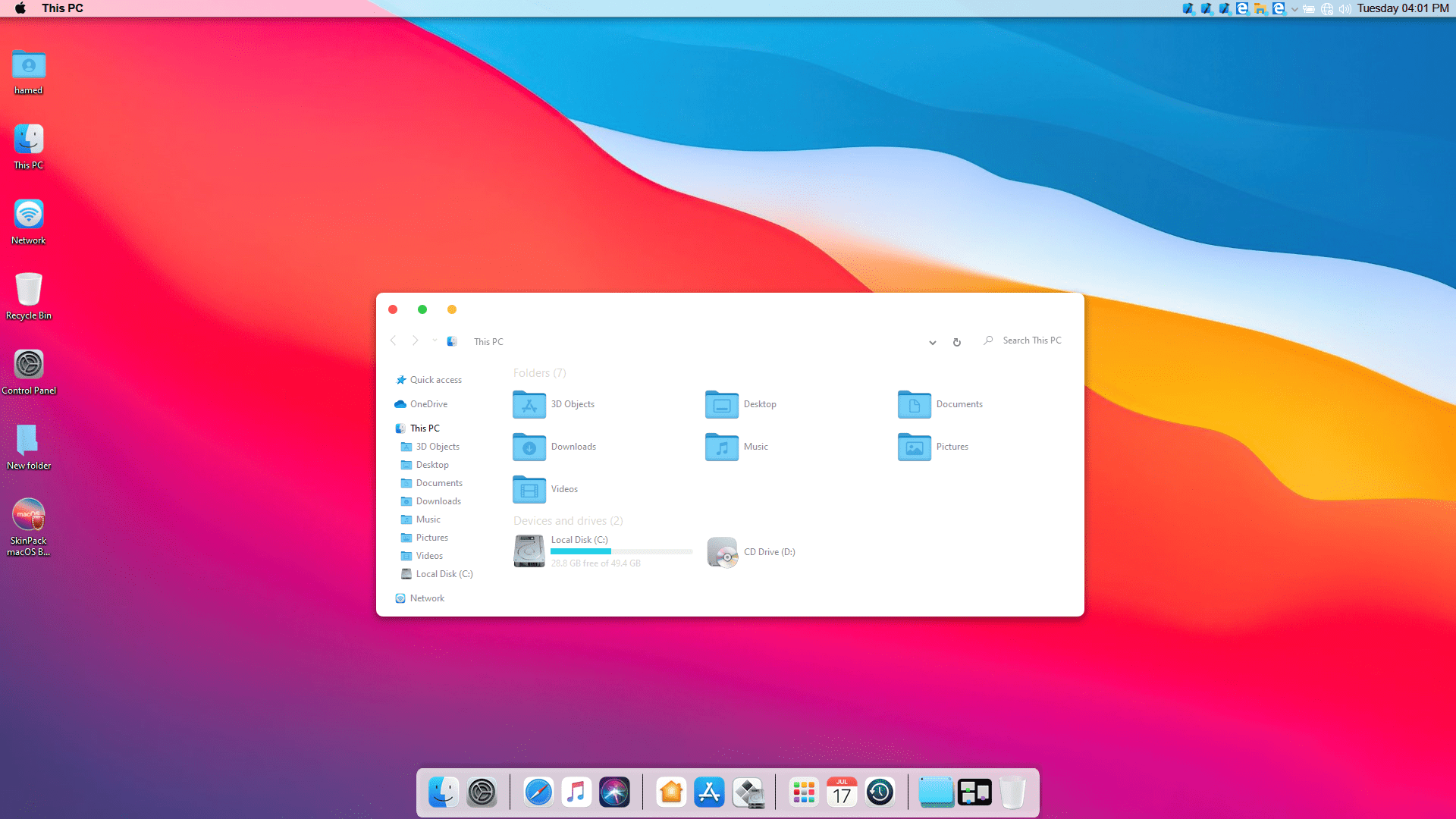 macOS Big Sur Thema