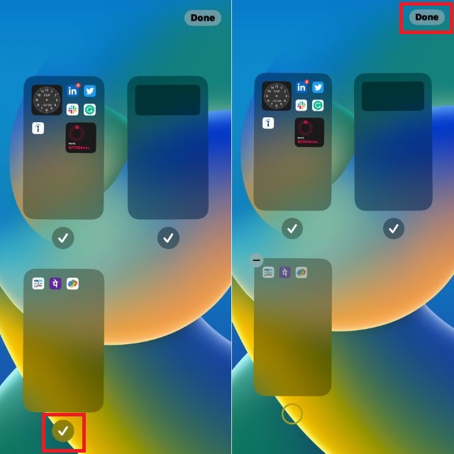 iPhoneのDockの上のドットをタップ