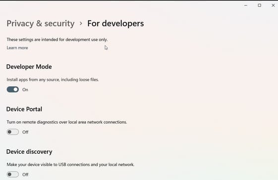 Entwicklermodus in Windows 11 aktivieren