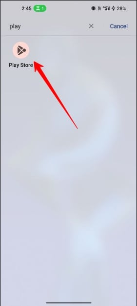 imagem mostrando ícone do google play store no smartphone