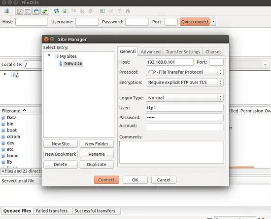 Безопасное FTP-соединение через TLS