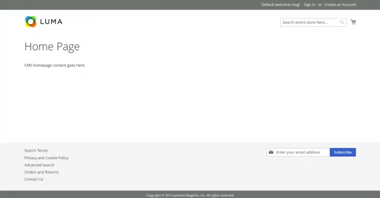 Magento-Startseite