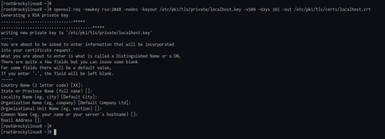 Generar SSL para Localhost Rocky Linux