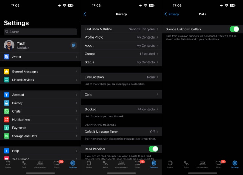 come silenziare i chiamanti sconosciuti su whatsapp