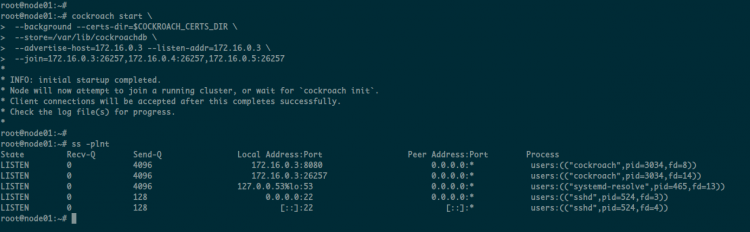Avvia CockroachDB Secure Cluster