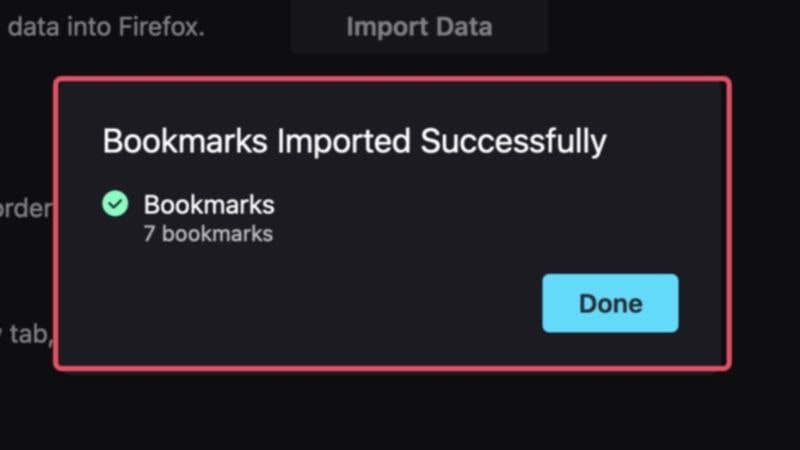 marcadores importados a firefox