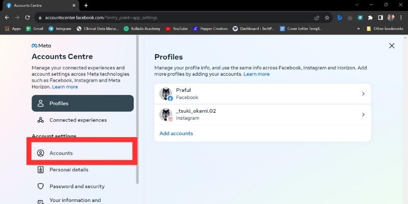 come scollegare facebook e instagram utilizzando il web di facebook 5