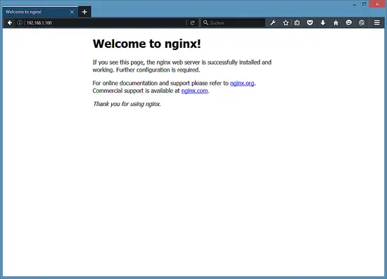 Страница по умолчанию Nginx для Ubuntu.