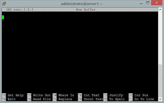 Nano-Editor auf Ubuntu 18.04 LTS
