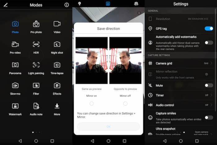 honor 7x review: not just honor-able, but formidable - honor 7x camera ui
