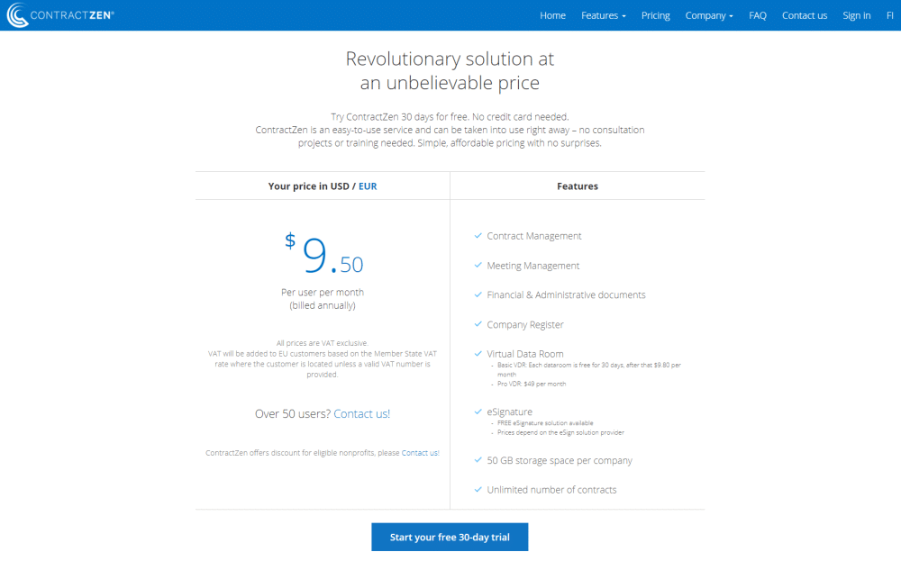 contractzen pricing