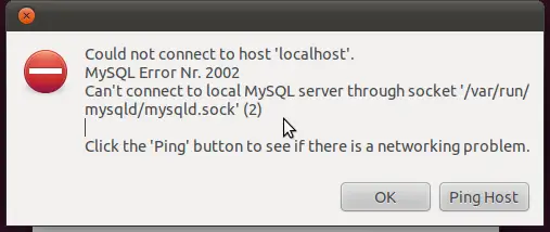 스크린샷-MySQL 관리자 오류