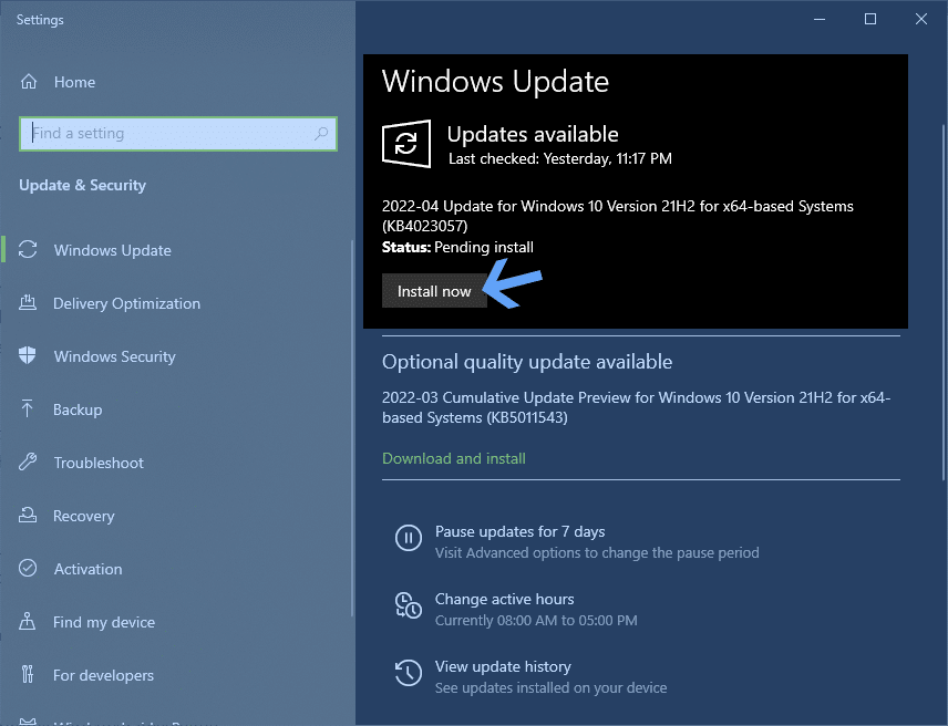 Actualizar Windows 10