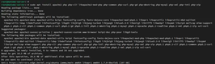 instalar apache2 php 8