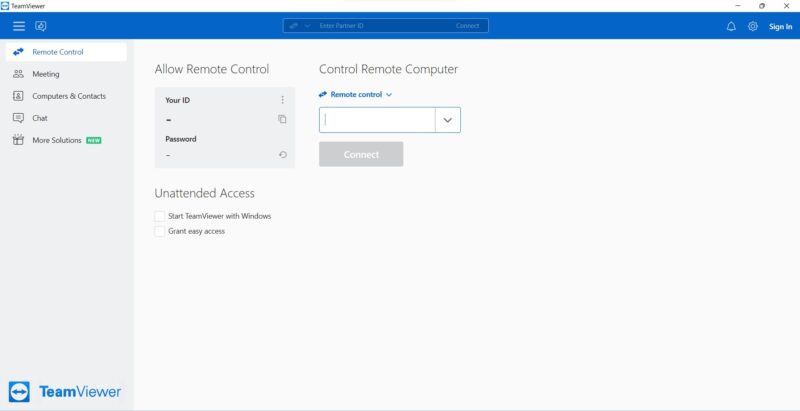 teamviewer Bildschirmfreigabe-Anwendung
