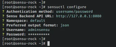 sensuctlを構成