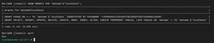 mostrar privilegios