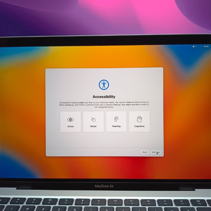 настройки доступности для нового macbook