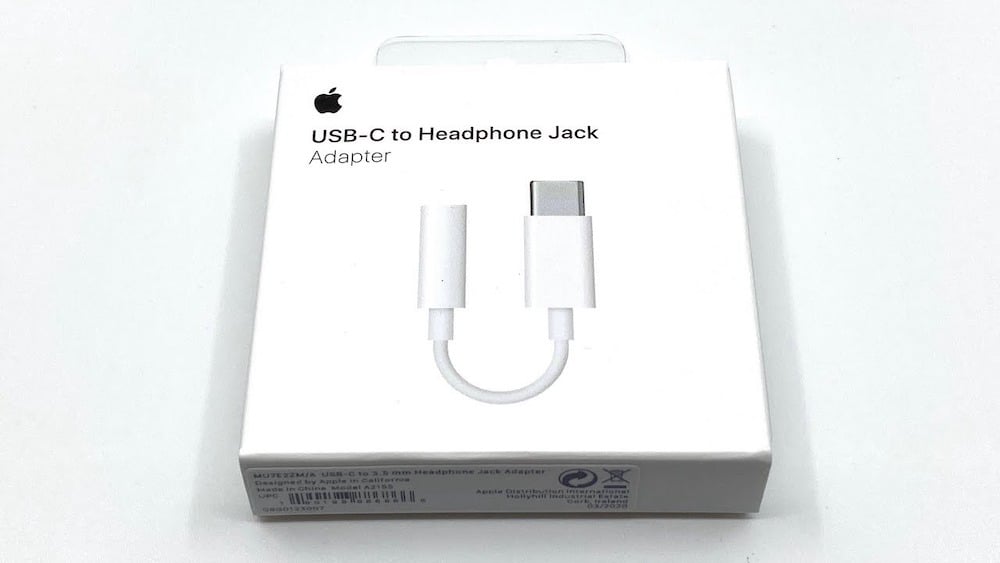 adaptador de apple usb-c a jack de 3.5 mm