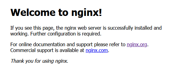 Nginx 기본 페이지