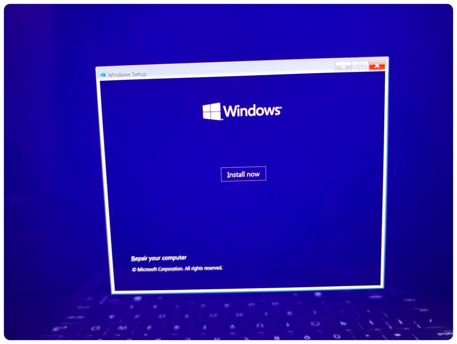 Windows 설치 화면