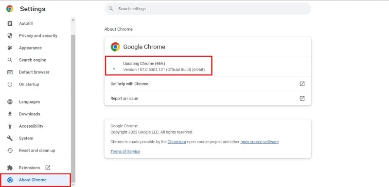aggiorna google chrome